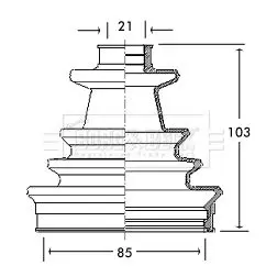 Handler.Part Bellow, driveshaft BORG & BECK BCB2175 1