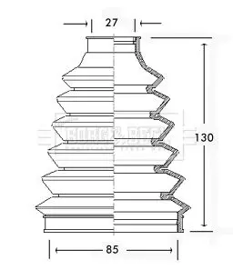 Handler.Part Bellow, driveshaft BORG & BECK BCB2227 1