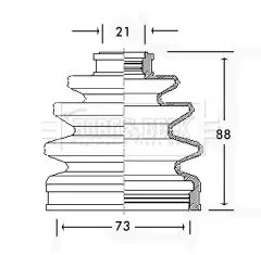 Handler.Part Bellow, driveshaft BORG & BECK BCB2247 1