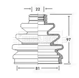 Handler.Part Bellow, driveshaft BORG & BECK BCB2251 1