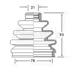 Handler.Part Bellow, driveshaft BORG & BECK BCB2253 1