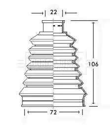 Handler.Part Bellow, driveshaft BORG & BECK BCB2318 1