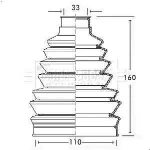 Handler.Part Bellow, driveshaft BORG & BECK BCB2324 1