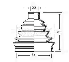 Handler.Part Bellow, driveshaft BORG & BECK BCB2326 1