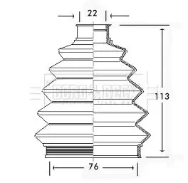 Handler.Part Bellow, driveshaft BORG & BECK BCB2335 1