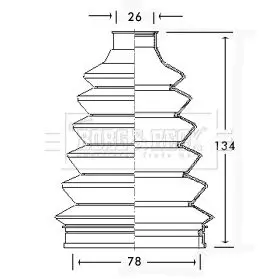 Handler.Part Bellow, driveshaft BORG & BECK BCB2337 1