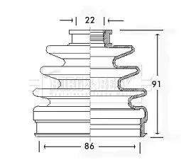 Handler.Part Bellow, driveshaft BORG & BECK BCB2342 1