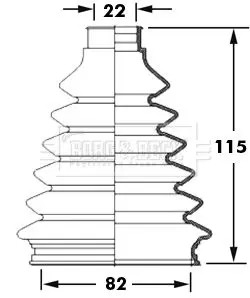 Handler.Part Bellow, driveshaft BORG & BECK BCB2381 1