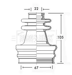 Handler.Part Bellow, driveshaft BORG & BECK BCB2417 1