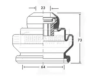 Handler.Part Bellow, driveshaft BORG & BECK BCB2440 1