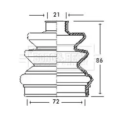 Handler.Part Bellow, driveshaft BORG & BECK BCB2694 1