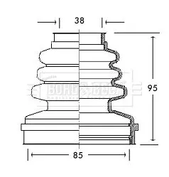 Handler.Part Bellow, driveshaft BORG & BECK BCB2737 1