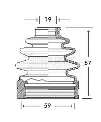 Handler.Part Bellow, driveshaft BORG & BECK BCB2743 1