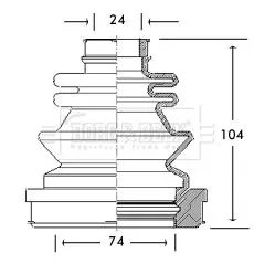 Handler.Part Bellow, driveshaft BORG & BECK BCB2765 1