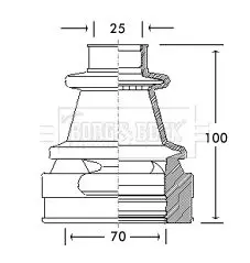 Handler.Part Bellow, driveshaft BORG & BECK BCB2772 1