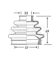 Handler.Part Bellow, driveshaft BORG & BECK BCB2774 2