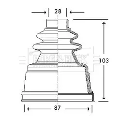 Handler.Part Bellow, driveshaft BORG & BECK BCB2775 1