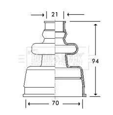 Handler.Part Bellow, driveshaft BORG & BECK BCB2776 1