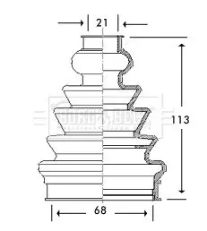 Handler.Part Bellow, driveshaft BORG & BECK BCB2789 1