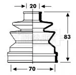 Handler.Part Bellow, driveshaft BORG & BECK BCB2793 1