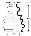 Handler.Part Bellow, driveshaft BORG & BECK BCB2803 1