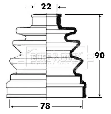 Handler.Part Bellow, driveshaft BORG & BECK BCB2809 1