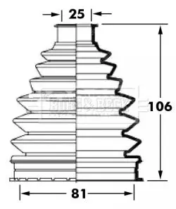 Handler.Part Bellow, driveshaft BORG & BECK BCB6020 1