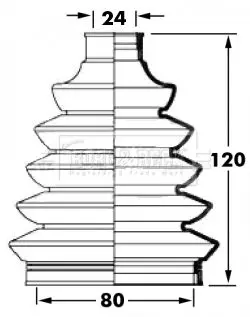 Handler.Part Bellow, driveshaft BORG & BECK BCB6029 1