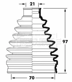 Handler.Part Bellow, driveshaft BORG & BECK BCB6066 1