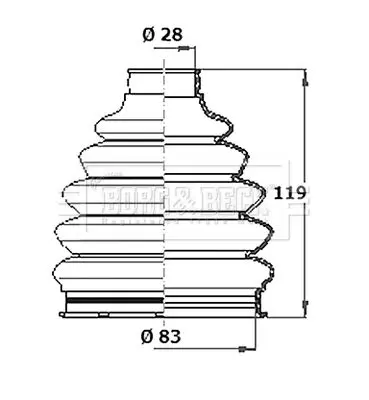 Handler.Part Bellow, driveshaft BORG & BECK BCB6084 2