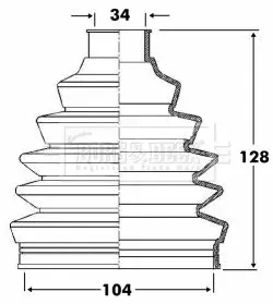 Handler.Part Bellow, driveshaft BORG & BECK BCB6090 1