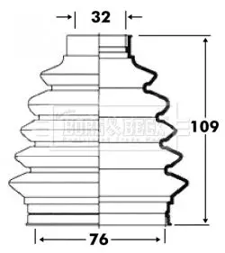 Handler.Part Bellow, driveshaft BORG & BECK BCB6091 1