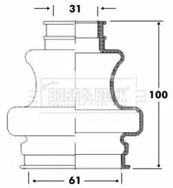 Handler.Part Bellow, driveshaft BORG & BECK BCB6092 1