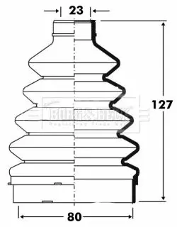 Handler.Part Bellow, driveshaft BORG & BECK BCB6099 1