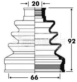 Handler.Part Bellow, driveshaft BORG & BECK BCB2819 1