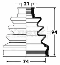 Handler.Part Bellow, driveshaft BORG & BECK BCB2821 1