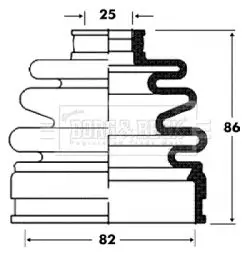 Handler.Part Bellow, driveshaft BORG & BECK BCB2834 1