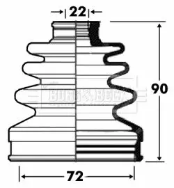 Handler.Part Bellow, driveshaft BORG & BECK BCB2842 1