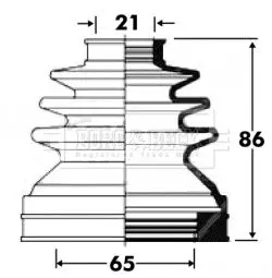 Handler.Part Bellow, driveshaft BORG & BECK BCB2850 1