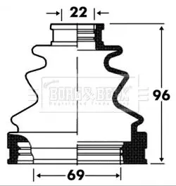 Handler.Part Bellow, driveshaft BORG & BECK BCB2872 1