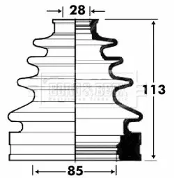 Handler.Part Bellow, driveshaft BORG & BECK BCB2873 1