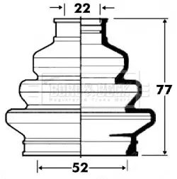 Handler.Part Bellow, driveshaft BORG & BECK BCB2884 1