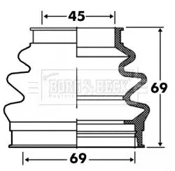 Handler.Part Bellow, driveshaft BORG & BECK BCB2885 1