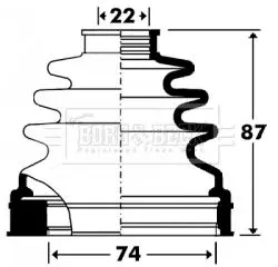 Handler.Part Bellow, driveshaft BORG & BECK BCB2904 1