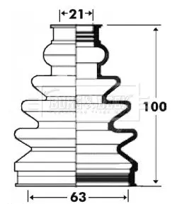 Handler.Part Bellow, driveshaft BORG & BECK BCB2920 1