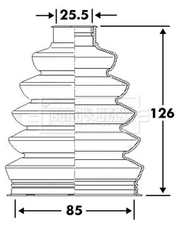 Handler.Part Bellow, driveshaft BORG & BECK BCB6114 1