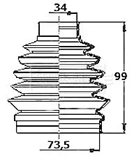 Handler.Part Bellow, driveshaft BORG & BECK BCB6143 1