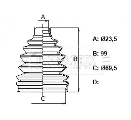 Handler.Part Bellow, driveshaft BORG & BECK BCB6166 1