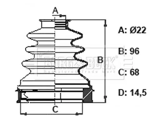 Handler.Part Bellow, driveshaft BORG & BECK BCB6169 1