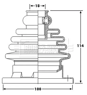 Handler.Part Bellow, driveshaft BORG & BECK BCB6184 1